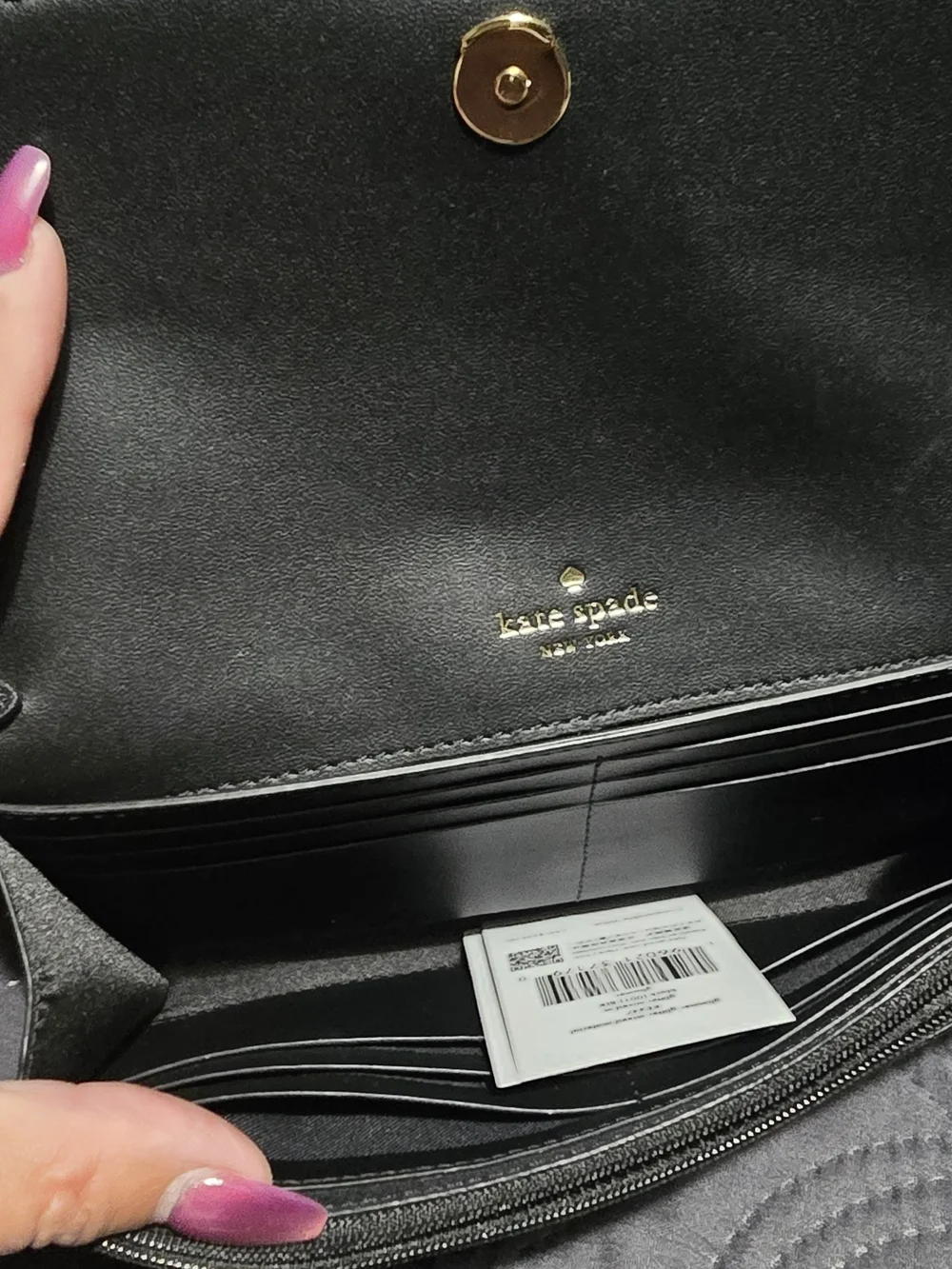 kate spade Black Glitter Wristlet Clutch - Picture 4 of 5